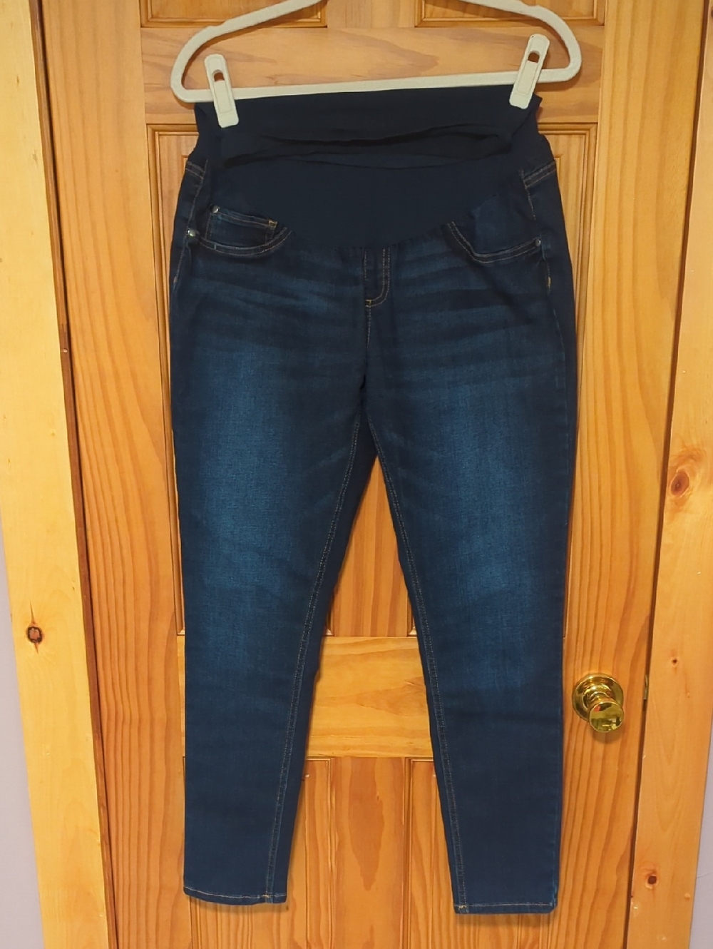 Motherhood Dark Blue Maternity Jeggings with Overband